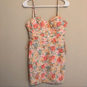 Corset floral dress